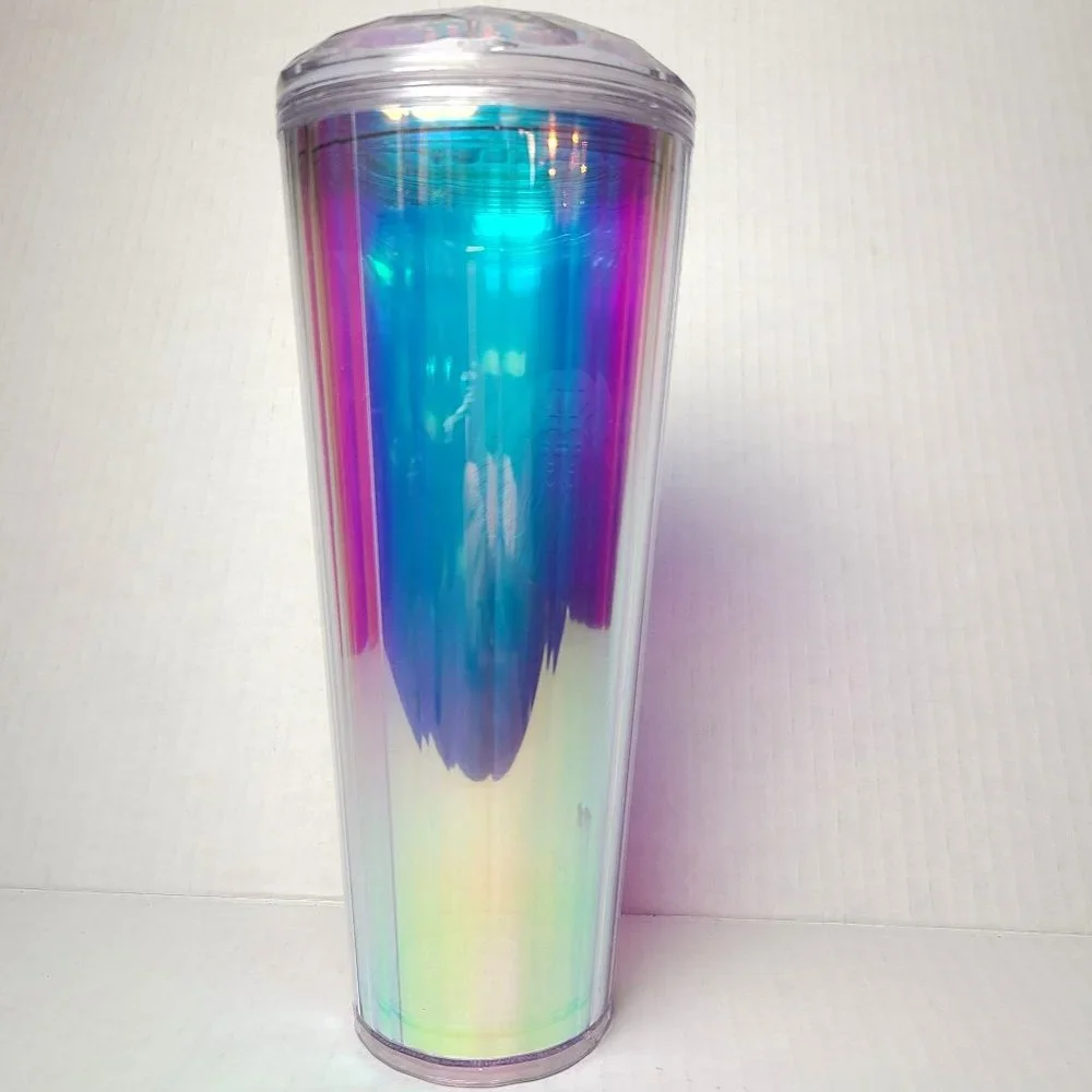 Starbucks Limited Edition Iridescent Diamond Rainbow Domed Tumbler Summer 2020 - Picture 3 of 10